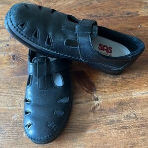 SAS Roamer Women's Black Leather Mary Janes Shoes Sz 9 N